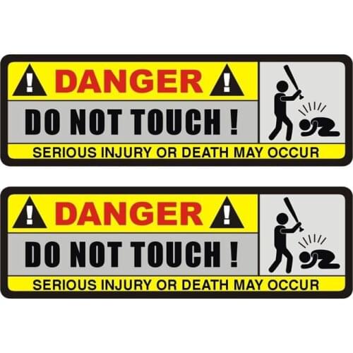 Funny Car Sticker DO NOT TOUCH Decorate Decal Sun Protection Cover Scratch Sticker 15CM*5CM