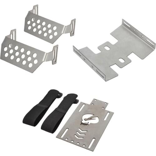 Stainless Steel Chassis Armor Chassis Protector Plate Skid Plate Battery Board for 1/10 RC Redcat GEN8 Scout II