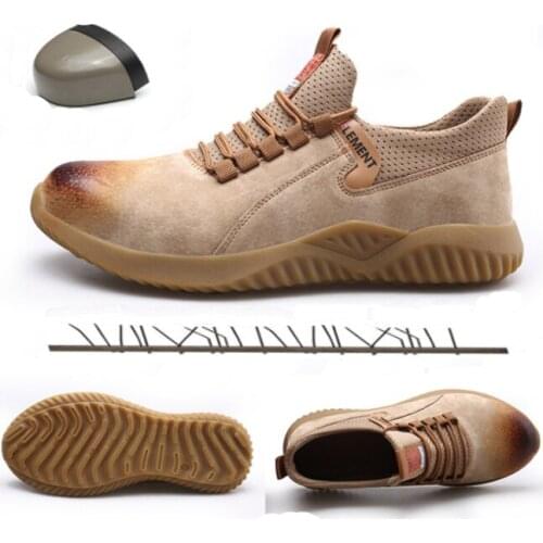 Steel Toe Cap Safety Shoes Outdoor Waterproof Non-slip Retro Boots Mens Shoes Fashion Indestructible Shoes Designer Work Shoes