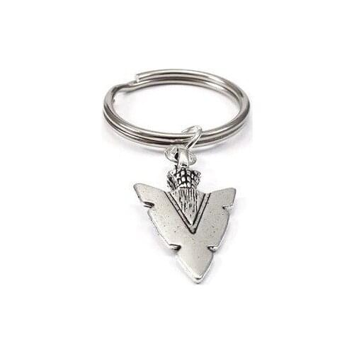 2020 Keychain arrow-shape Pendants DIY Men Jewelry Car Key-Chain-Ring-Holder Souvenir For Gift