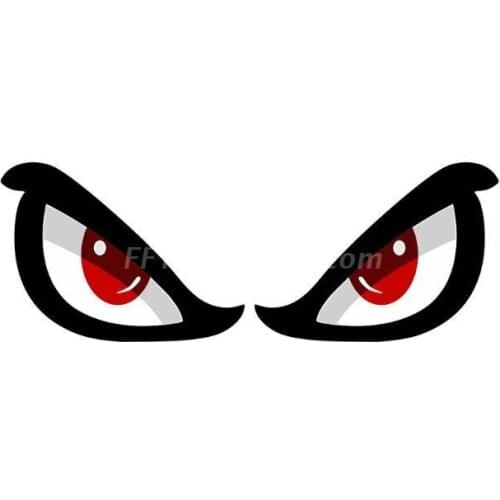 3D Simulation Shark Pattern Sticker Eye Rearview Mirror Car Reflective Sticker Motorcycle Sticker