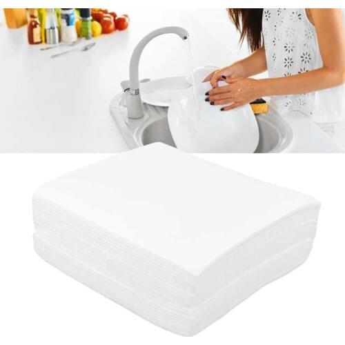50Pcs Kitchen Washing Towel Non-Oil Natural Fiber Cleaning Wash Cloth Towel Household Supplies