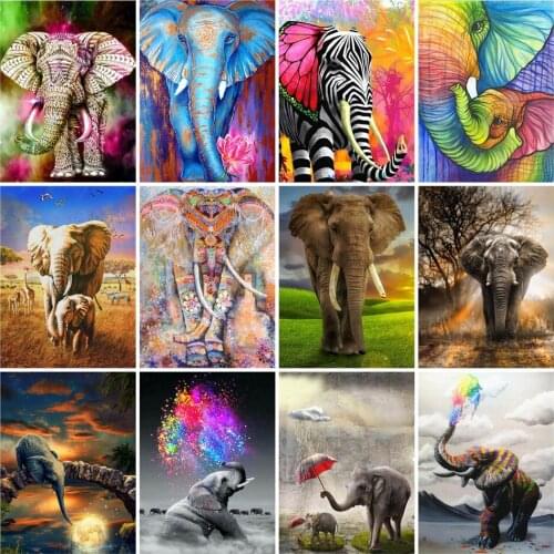 AZQSD Diamond Painting Elephant Diamond Embroidery Animal Picture Of Rhinestones Handmade Home Decor Gift 5d Diy Needlework