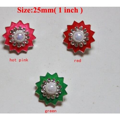 Free Shipping Wholesale 60pcs/lot 1'' Enamel Rhinestone Button For Hair Flower Wedding Invitation LSYQ001