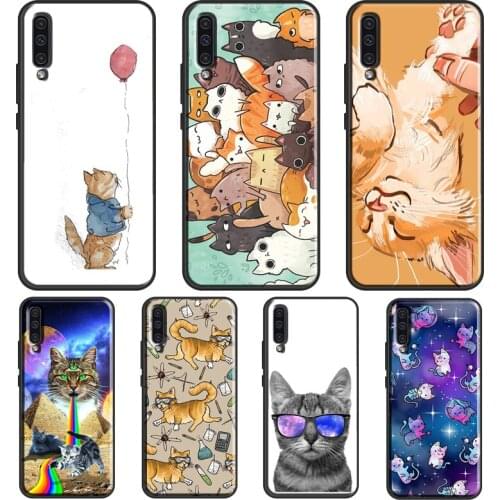 Cute Kitten Cats Cartoon For Samsung A12 A32 A42 A52 A72 A71 A51 A41 A31 A11 A70 A50 A40 A10 A02 A21S Phone Cover