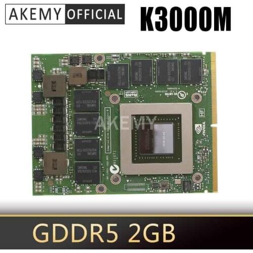 K3000M K3000 GDDR5 2GB Video Graphics Card N14E-Q1-A2 With X-Bracket For Dell M6700 M6800 HP 8760W 8770W 100% Test Well