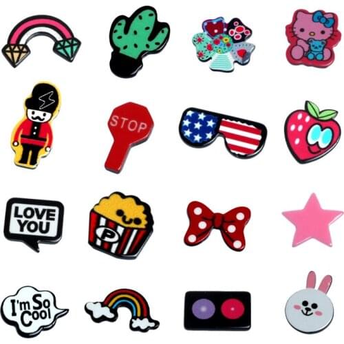 30Pcs Acrylic Style Decoration Crafts Cabochon Flatback Embellishments For Scrapbooking Kawaii DIY Accessories