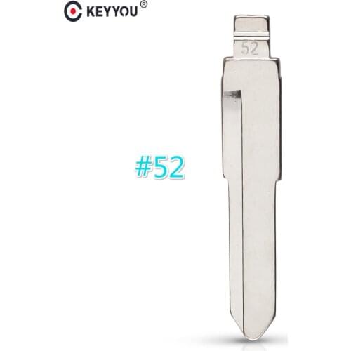 KEYYOU 10pcs/lot Metal Blank Uncut Flip KD Remote Key Blade Type #52 for Suzuki Swift NO. 52 Blade