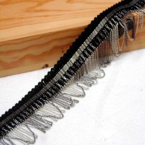3 meters 5CM wide iron chain fringed lace, Tassel lace trim / clothing long fringe lace / clothing accessories edge
