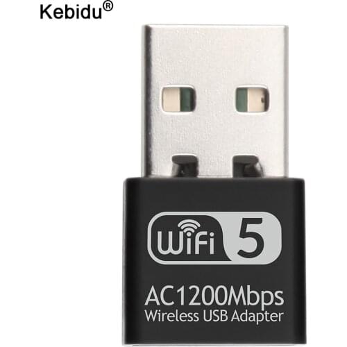Mini USB2.0 Wifi Adapter 1200Mbps Dual Band 2.4Ghz 5.8Ghz RTL8812 Wireless USB WiFi Network Card for Desktop Laptop PC Receiver