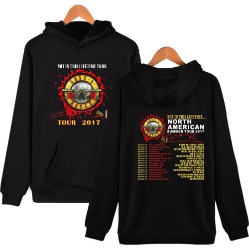 Guns And Roses Mens Hoodies Autumn Winter Hoodie Sweatshirt Men Rock Band Tracksuit Hip Hop Fashion Y2K Guns N Roses Clothing