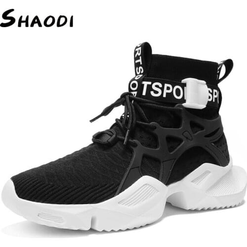 Men High Top Sneakers Sock Shoes Height Increasing For Jogging Mens Casual Platform Shoes Sports Unisex Athletic Plus Size 39-46