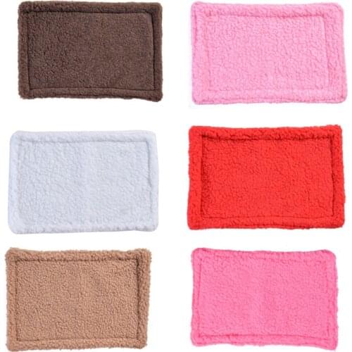 Hamster Pad Animal Blanket Mat Hamster Rabbit Cat Kitten House Pad Quilt Double Sided Fleece Warm Nest Bedding Cover Pet Accesso