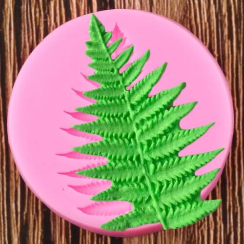 Fern Leaves Silicone Mold Topper Cupcake Fondant Molds Cake Decorating Tools Candy Clay Chocolate Gumpaste Moulds