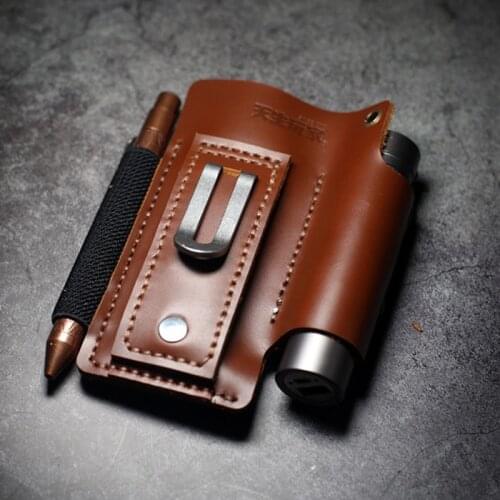 First layer cowhide EDC waist holster multi-function portable storage leather goods tool storage Multi-color optional