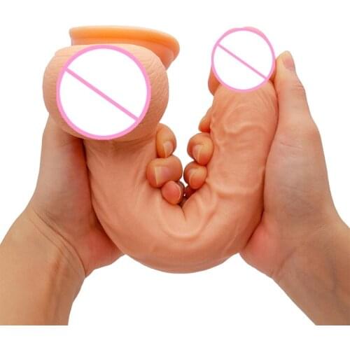 Female Sex Toys Black 8.7 inch Super Long Huge Dildo Suction Cup Realistic Horse Dildo Super Soft Big Anal Dildo