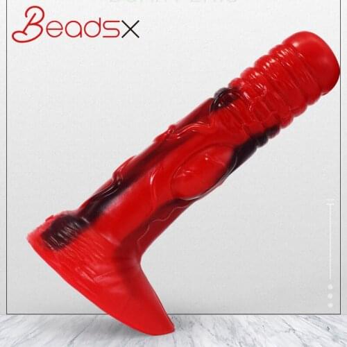 YC205 Silicone Anal Plug Long 21.2cm Head 4.2cm Insert Vagina Sex Toy For Women Massage G-Spot Masturbation Stick