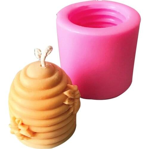Silicone Beehive Mold Candle Soap 3D Bee Cake Mold Mould Honeycomb Bee DIY Aromatherapy Plaster Candle 3d Silicone Mold