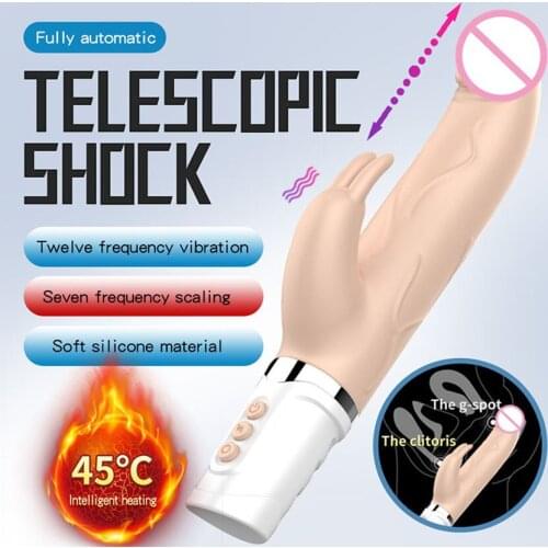 Heating Telescopic Dildo Vibrators for Women Thrusting Sex Machine Big Dildos Female Vibrator Masturbators Sex Toys for Adults