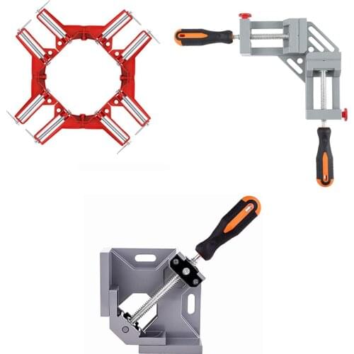 90 Degree Right Angle Clip Clamp Single Handle Aluminum Alloy Corner Clamp Woodworking Picture Frame Clip Right Angle Folder