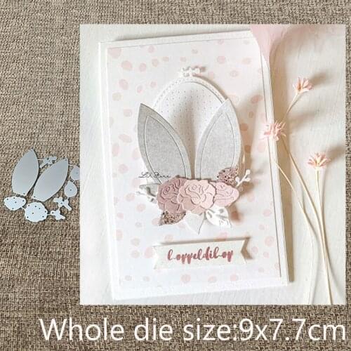 XLDesign Craft Metal Cutting Dies stencil mold Flower bunny ears decoration scrapbook Album Paper Card Craft Embossing die cuts