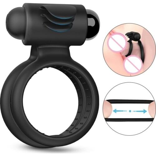 Lock Sperm Flirting Shaker Toys Tongue Licking Double Rrm Ring Penis Massager Couple Shake Together Sexy Toys For Man Vibration