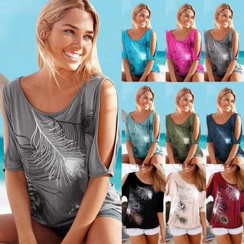 2020 Summer Fashion Casual Printing Ladies Top Sexy Round Neck Short-sleeved Loose Large Size Simple Elegant Womens T-shirt