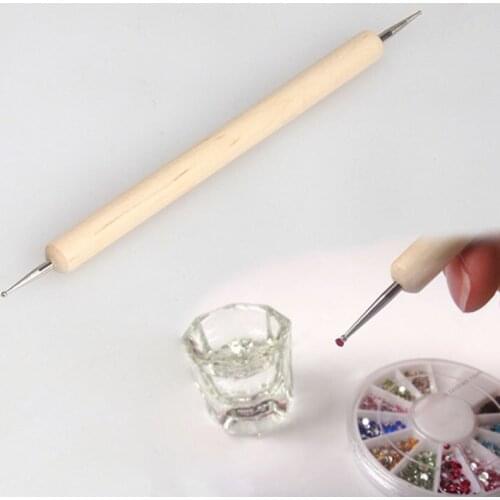 1 Pcs 2-end Nail Art Dotting Pens Marbleizing Dot Tool Diamond Picker MH88
