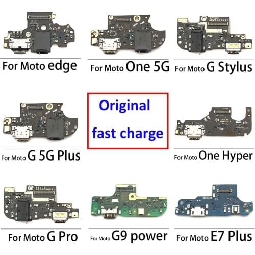 10Pcs USB Port Charger Dock Connector Charging Board Flex Cable For Moto G9 Power / G Stylus Pro / One 5G G 5G E7 Plus One Hyper
