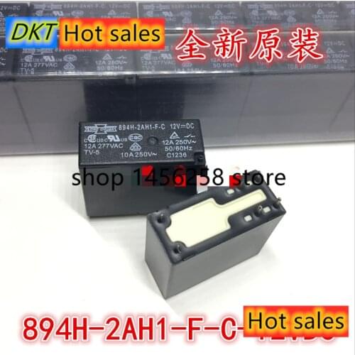 100% Original Neue 894H-2AH1-F-C-12VDC 894H-2AH2-F-C-12VDC 894H-2AH2-F-C-12V 894H-2AH1-F-C-DC12V 6 PINS 12A 12VDC Power Rel