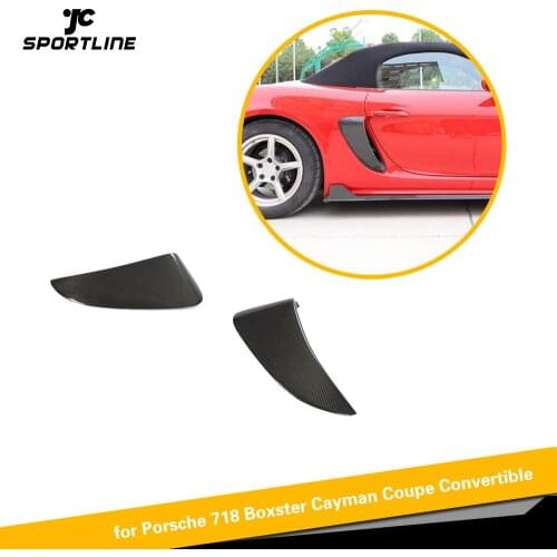 100% Carbon Side Vents Side Air Intakes Vents Fit For Porsche 718 Boxster Cayman 2016 - 2018 Real Carbon Fiber