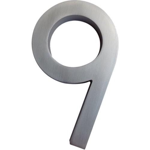12cm Heavy Modern House Number Door Home Address Numbers for House Number Digital Door Outdoor Sign Plates 5 Inch. #0-9 Nicle
