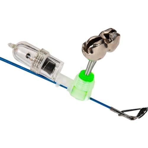 2 Pcs LED Bell Fishing Rod Tip Night Light Flash Strike Bite Alarm Alert with Batteries Signal Warning Fishing Accessory Tackles