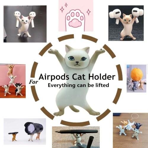 3 uds/2 uds/1 Uds gato bailarín soporte para los Airpods pro 1 2 japonés encantador gato titular de la pluma para decoración de