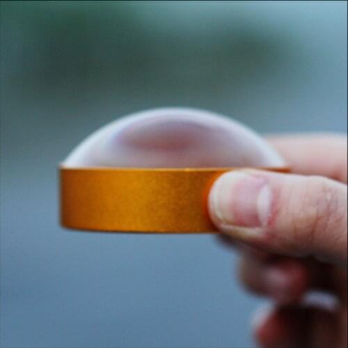 3x Map Jeweler Reading Magnifier Crystal Dome Magnifying Glass with Gold Frame Loupe Paperweight Desk Decorations Convex Lens