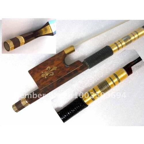 4/4 Violin Bow Snake Wood Fast Action Straight Top Horse Hair Silver String