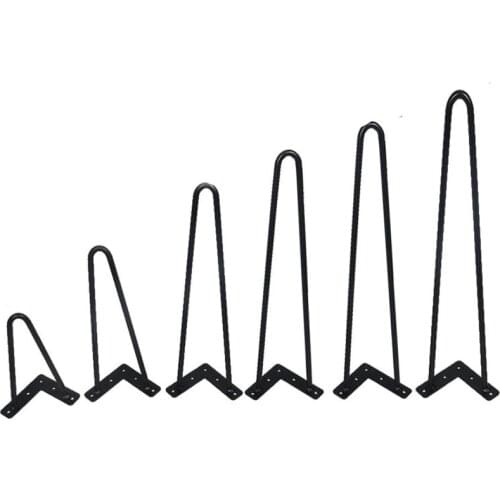 4Pcs 4-10inch Metal hairpin table Desk leg solid iron wire support leg for Sofa cabinet Chairs DIY Handcrafts Furniture hardware