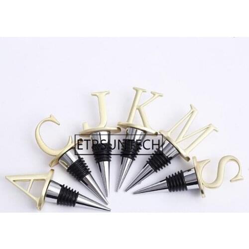 50pcs Letter Alphabet Bottle Wine Stopper Champagne Bottle Plug Wedding Birthday Party Favors and Gifts Souvenirs