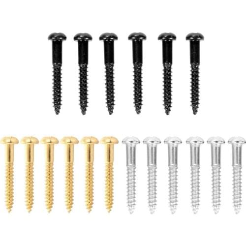 6pcs Electric Bass Guitar Bridge Saddles Tremolo System Bridge Tailpiece Mounting Fixed Screws Guitar Accessories