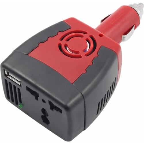 Car Inverter150W 12V DC to 220V AC Cigarette Lighter Power Supply Inverter Adapter with 2.1A USB Charger Port