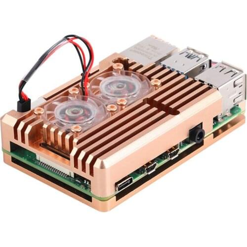 Raspberry Pi 4 B Case Model B Armor Aluminum Alloy Case Passive Cooling Shell Metal Enclosure Heat Dissipation