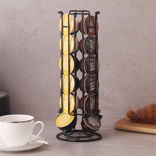 Iron 24Cups Dolce Gusto Pods Holder Capsule Holder Metal Coffee Capsule Holder Stand Capsul Storage Shelves Rack Display