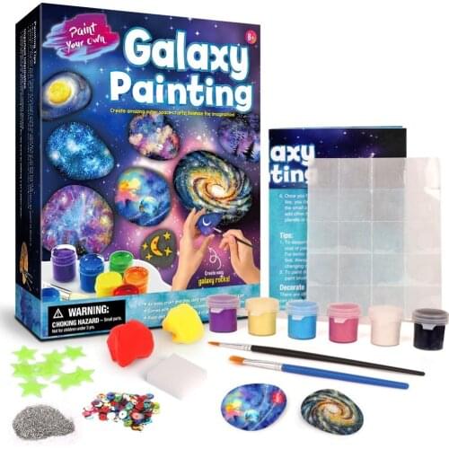 Kids Creative Handmade Pebble Stone Graffiti Painting Art DIY Drawing Toy Set Best Wishes Kids Christmas Gifts Handmade Crafts