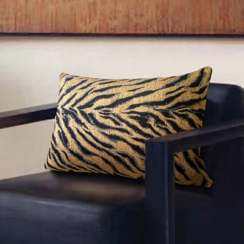 DUNXDECO Cushion Cover Decorative Pillow Case Modern Tiger Stripe Animal Style Luxury Artistic Unique Room Sofa Coussin Decor