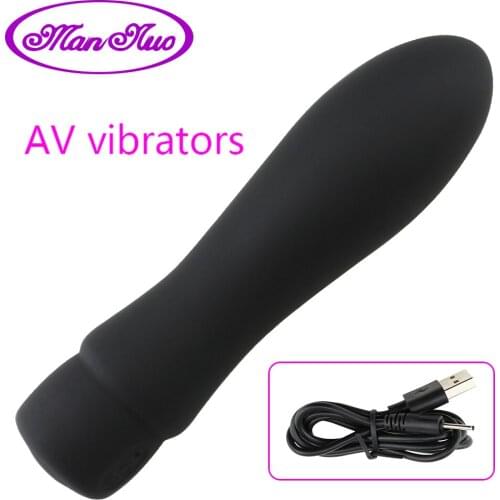Dildo Vibrators 10 Speed Clitoris Stimulator AV Vibrator Magic Wand Waterproof Sex Toy for Woman USB Rechargeable Adult Products