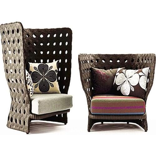 Hot Sale all weather outdoor furniture Royal Hotel rope chair seat