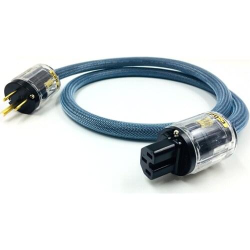 HIFI OFC Power Cable Gold Plated US Power plug IEC Connector Amplifier CD DVD Player Audio AC US Power Cord