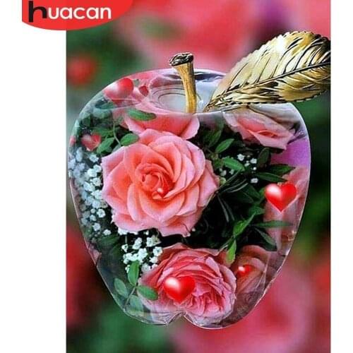 HUACAN 5D DIY Diamond Painting Scenic Full Square Diamond Embroidery Flower Cross Stitch Mosaic Crystal Home Decor