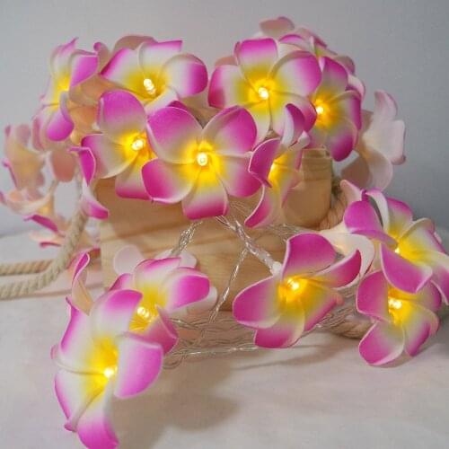 Creative DIY Plumeria LED String Lights, AA Battery floral holiday lighting, Event Party garland decoration,Bedroom decoration