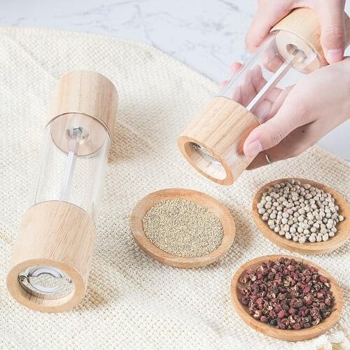 Kitchen Grinder for Salt Pepper Wooden Mill Grinder Pepper Spice Seasoning Mill Grinder Hand Kitchen BBQ Gadgets
